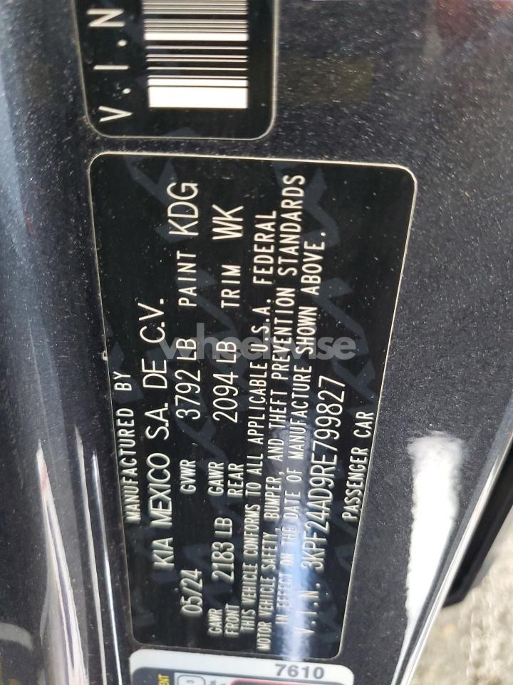 Photo 13 of 2024 KIA FORTE LX (VIN 3KPF24AD9RE799827)