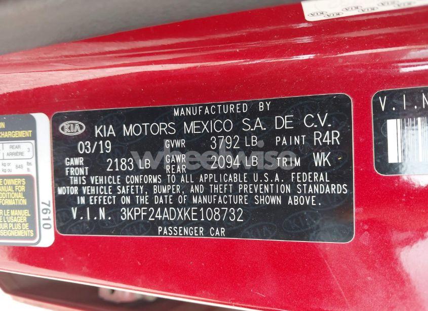 Photo 9 of 2019 Kia Forte LXS (VIN 3KPF24ADXKE108732)