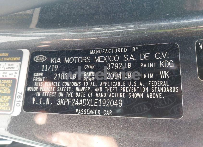 Photo 9 of 2020 Kia Forte LXS (VIN 3KPF24ADXLE192049)