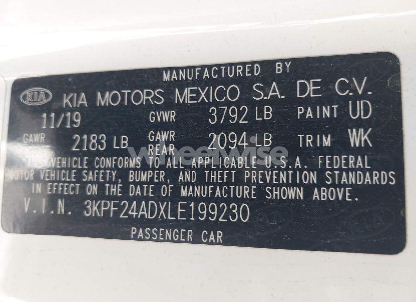 Photo 9 of 2020 Kia Forte LXS (VIN 3KPF24ADXLE199230)
