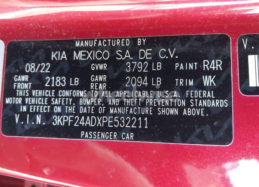 Photo 9 of 2023 Kia Forte LXS (VIN 3KPF24ADXPE532211)