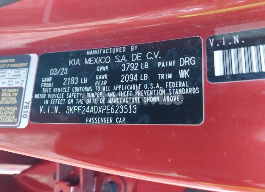 Photo 9 of 2023 Kia Forte LXS (VIN 3KPF24ADXPE623513)