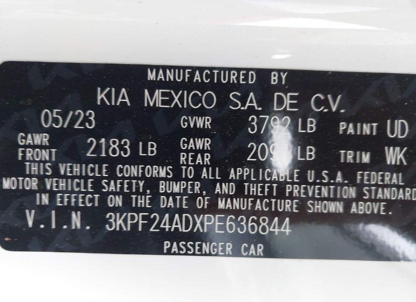 Photo 9 of 2023 Kia Forte LX (VIN 3KPF24ADXPE636844)