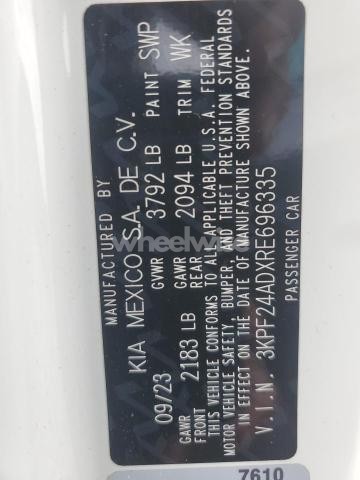 Photo 11 of 2024 KIA FORTE LX (VIN 3KPF24ADXRE696335)