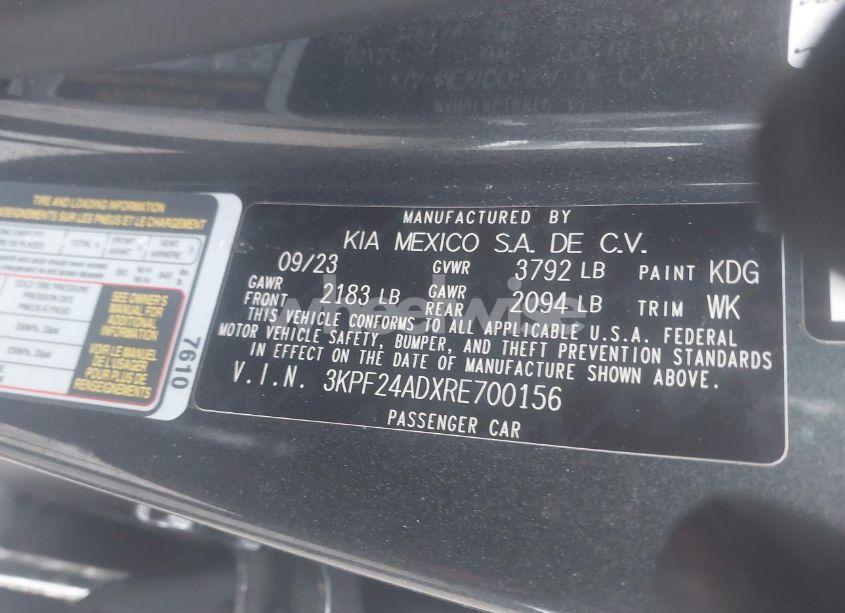 Photo 9 of 2024 Kia Forte LXS (VIN 3KPF24ADXRE700156)