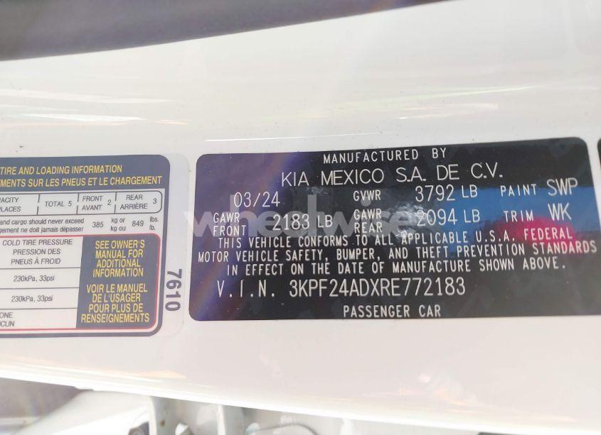 Photo 9 of 2024 Kia Forte LXS (VIN 3KPF24ADXRE772183)