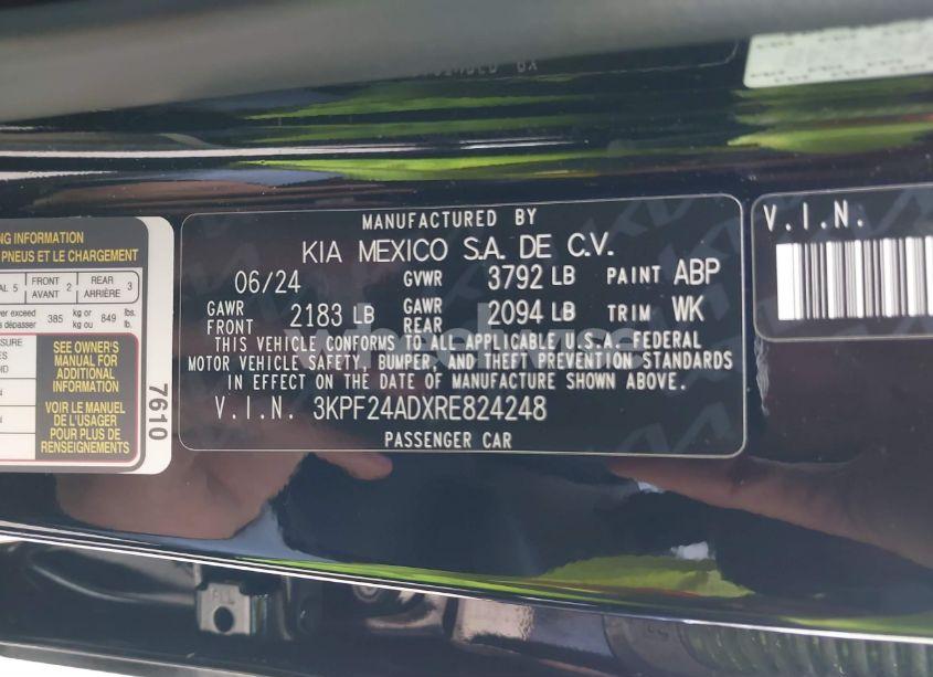 Photo 9 of 2024 Kia Forte LXS (VIN 3KPF24ADXRE824248)