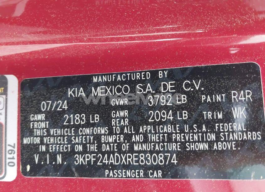 Photo 9 of 2024 Kia Forte LXS (VIN 3KPF24ADXRE830874)