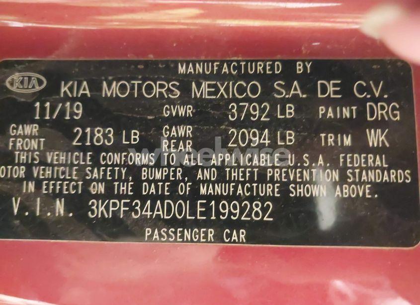 Photo 9 of 2020 Kia Forte GT-LINE (VIN 3KPF34AD0LE199282)