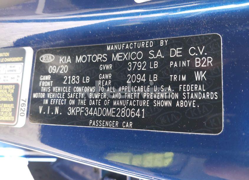 Photo 9 of 2021 Kia Forte GT-LINE (VIN 3KPF34AD0ME280641)