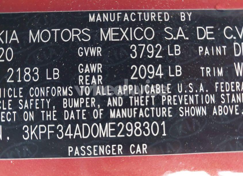 Photo 9 of 2021 Kia Forte GT-LINE (VIN 3KPF34AD0ME298301)