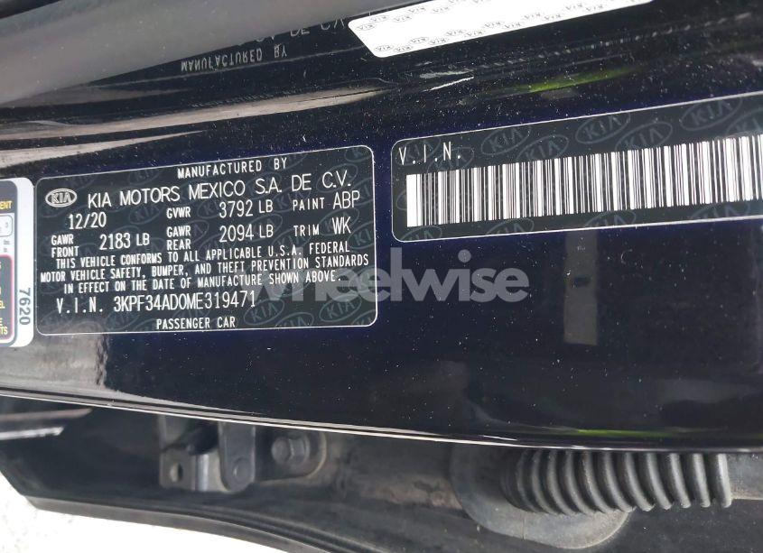 Photo 9 of 2021 Kia Forte GT-LINE (VIN 3KPF34AD0ME319471)