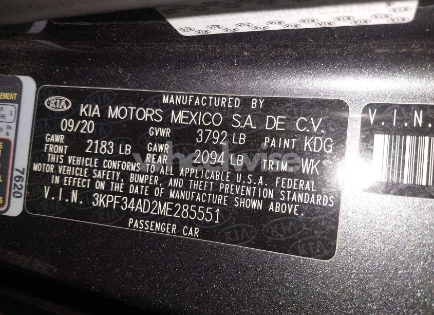 Photo 9 of 2021 Kia Forte GT-LINE (VIN 3KPF34AD2ME285551)