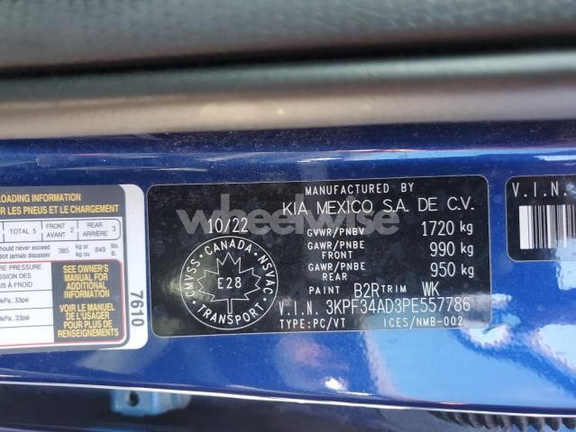 Photo 8 of 2023 KIA FORTE EX (VIN 3KPF34AD3PE557786)