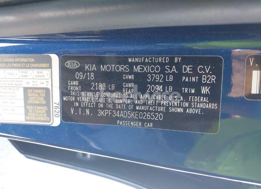 Photo 9 of 2019 Kia Forte S (VIN 3KPF34AD5KE026520)