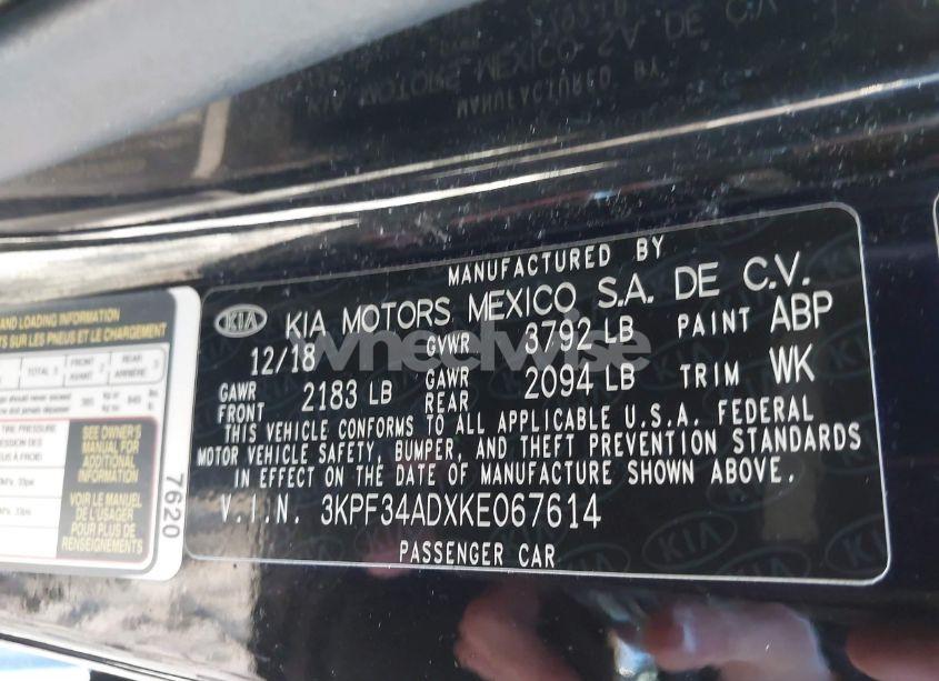 Photo 9 of 2019 Kia Forte S (VIN 3KPF34ADXKE067614)