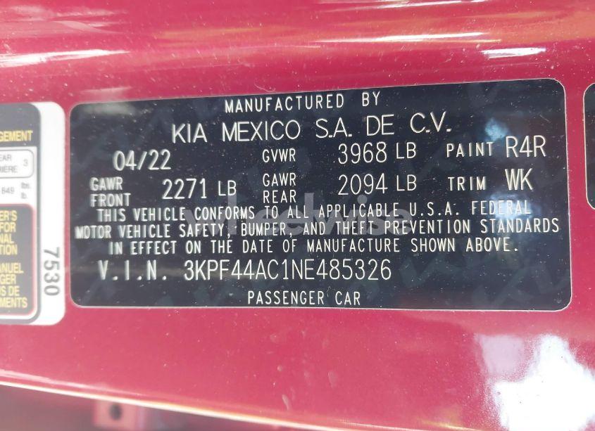 Photo 9 of 2022 Kia Forte GT (VIN 3KPF44AC1NE485326)