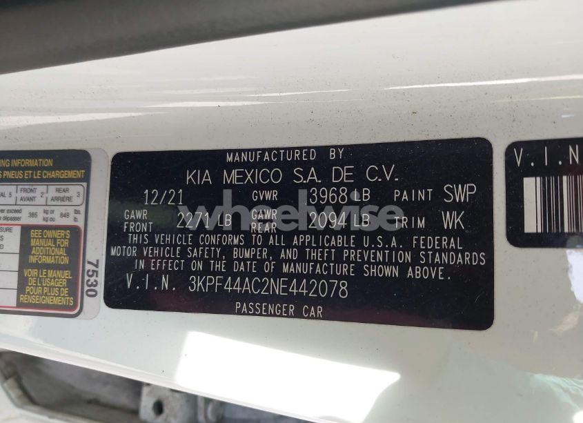 Photo 9 of 2022 Kia Forte GT (VIN 3KPF44AC2NE442078)