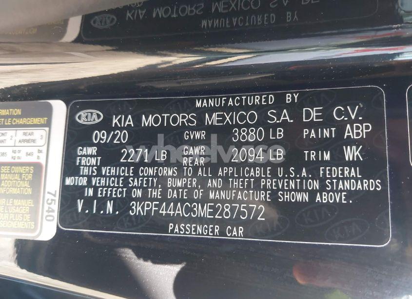 Photo 9 of 2021 Kia Forte GT MANUAL (VIN 3KPF44AC3ME287572)