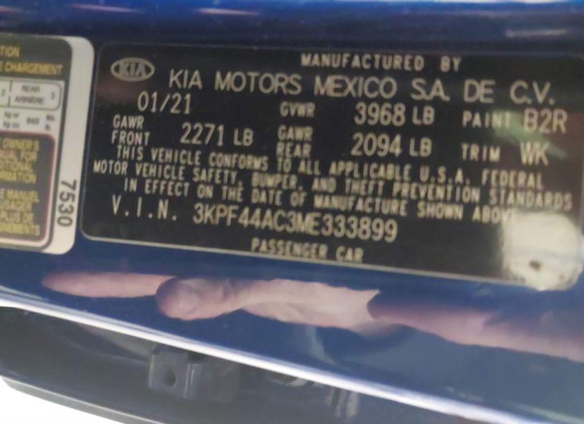 Photo 9 of 2021 Kia Forte GT (VIN 3KPF44AC3ME333899)