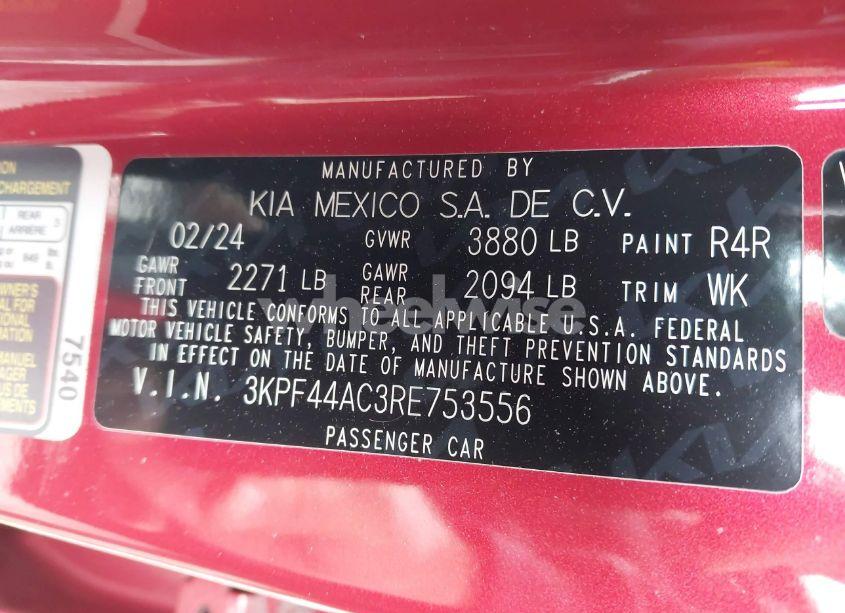 Photo 9 of 2024 Kia Forte GT MANUAL (VIN 3KPF44AC3RE753556)