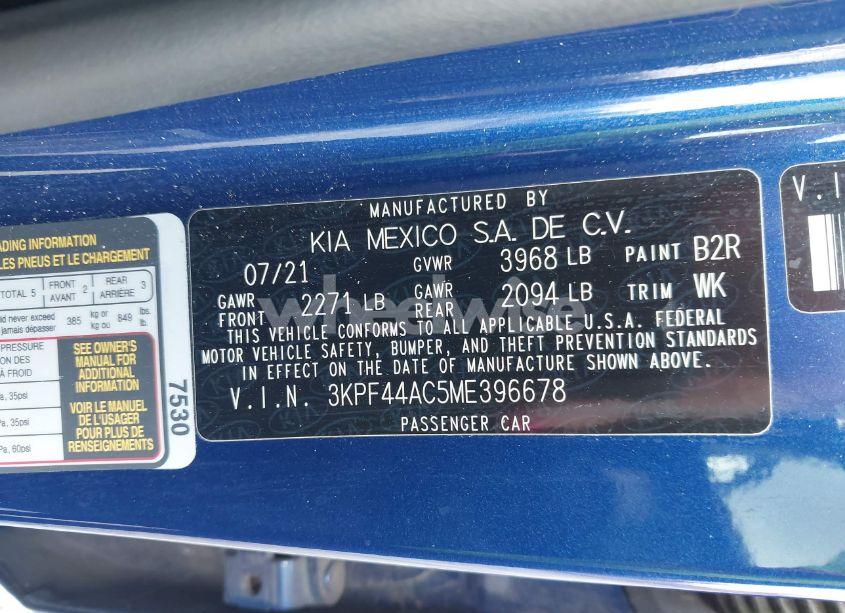 Photo 9 of 2021 Kia Forte GT (VIN 3KPF44AC5ME396678)