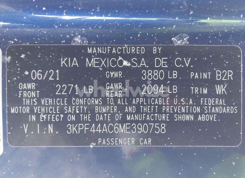 Photo 9 of 2021 Kia Forte GT MANUAL (VIN 3KPF44AC6ME390758)