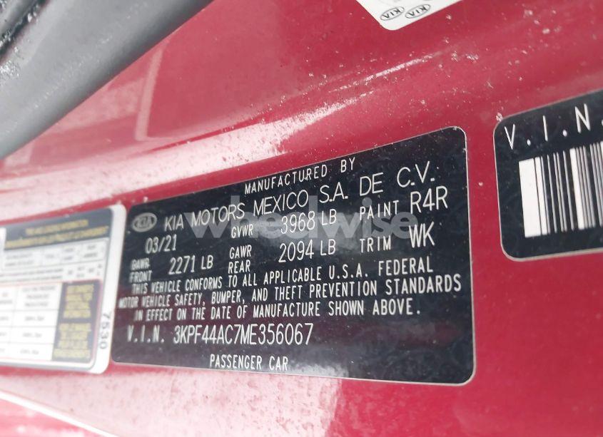 Photo 9 of 2021 Kia Forte GT (VIN 3KPF44AC7ME356067)