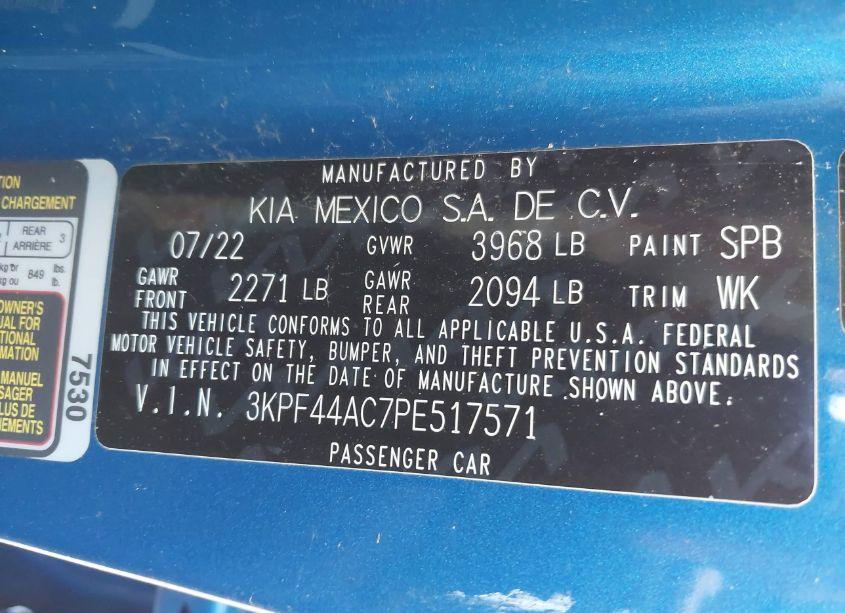 Photo 9 of 2023 Kia Forte GT (VIN 3KPF44AC7PE517571)