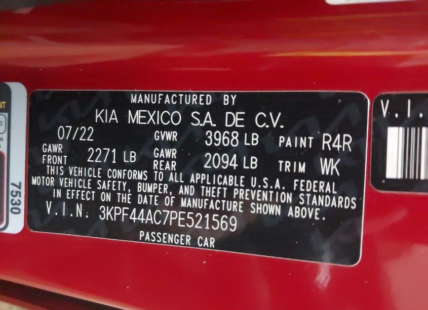 Photo 9 of 2023 Kia Forte GT (VIN 3KPF44AC7PE521569)