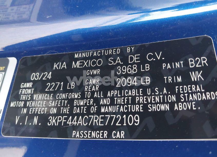 Photo 9 of 2024 Kia Forte GT (VIN 3KPF44AC7RE772109)