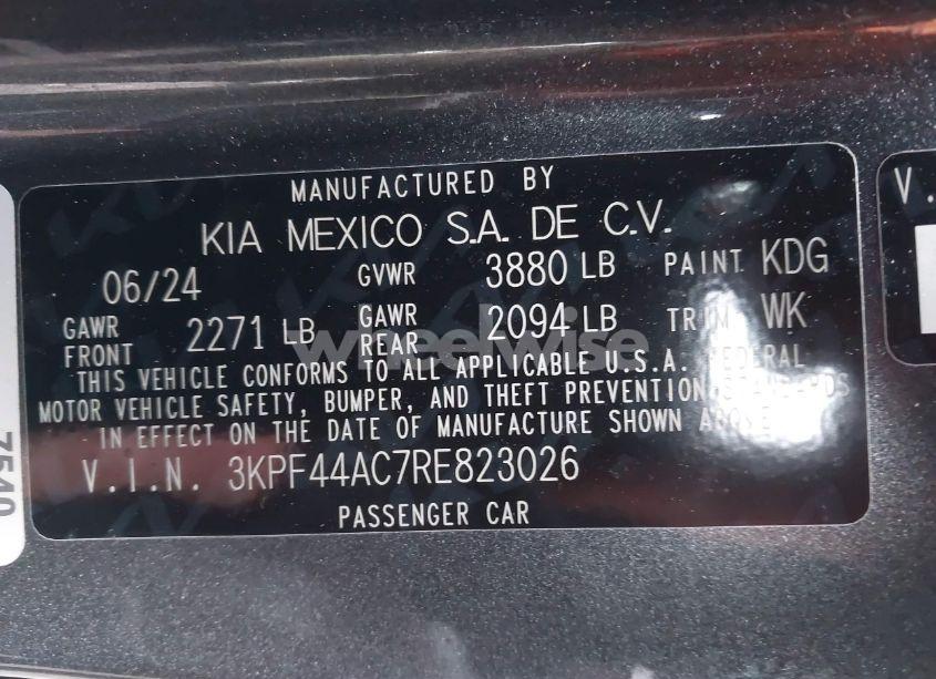 Photo 9 of 2024 Kia Forte GT MANUAL (VIN 3KPF44AC7RE823026)