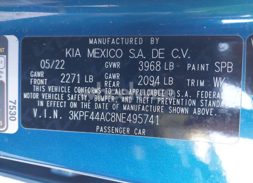 Photo 9 of 2022 Kia Forte GT (VIN 3KPF44AC8NE495741)
