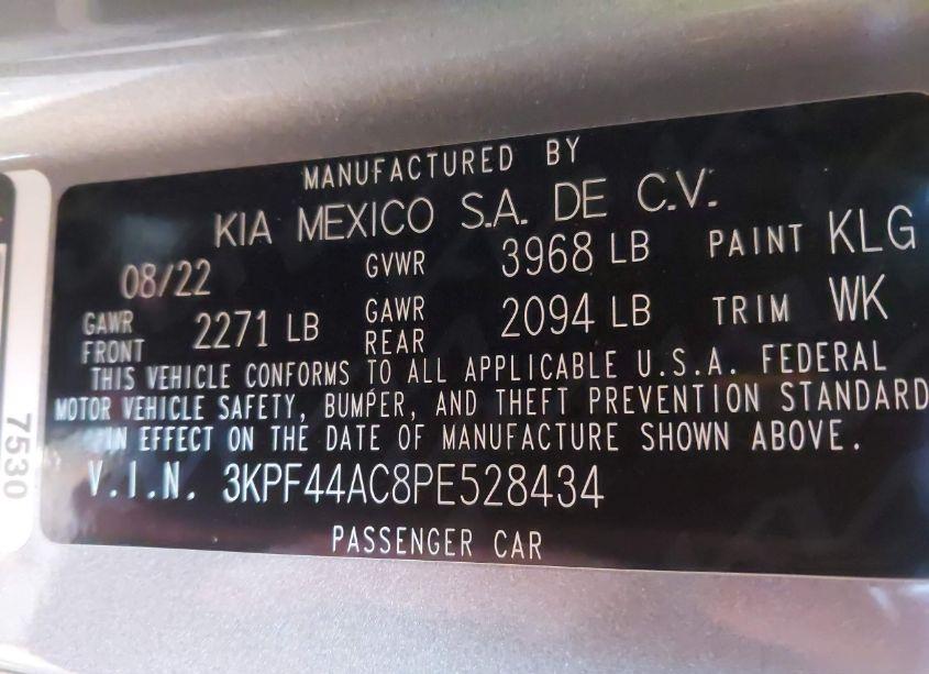 Photo 9 of 2023 Kia Forte GT (VIN 3KPF44AC8PE528434)