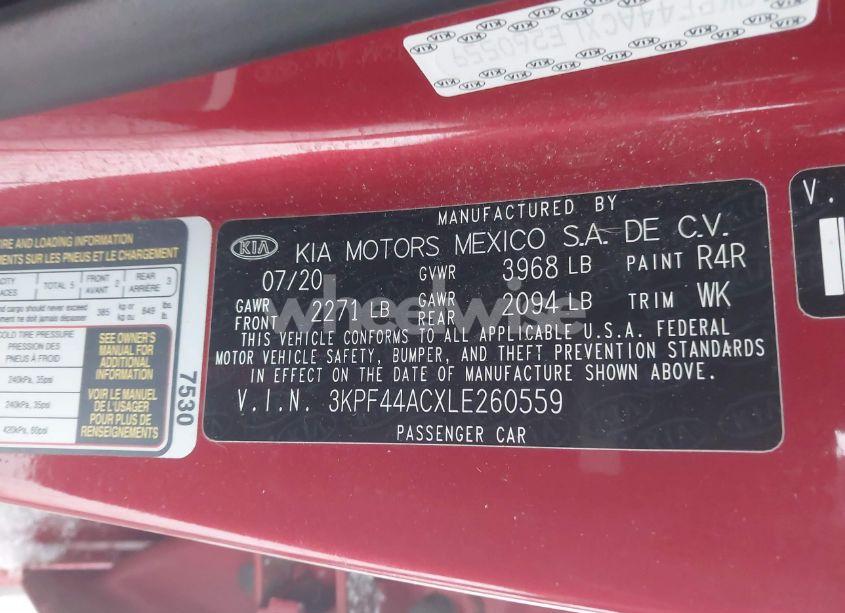 Photo 9 of 2020 Kia Forte GT (VIN 3KPF44ACXLE260559)