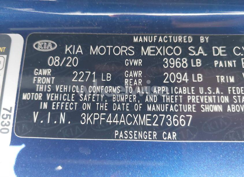 Photo 9 of 2021 Kia Forte (VIN 3KPF44ACXME273667)