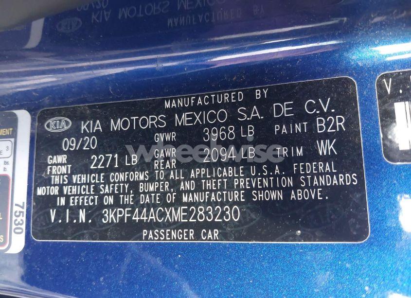 Photo 9 of 2021 Kia Forte GT (VIN 3KPF44ACXME283230)