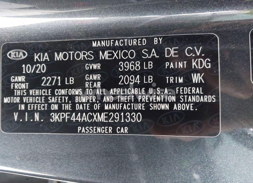 Photo 9 of 2021 Kia Forte GT (VIN 3KPF44ACXME291330)