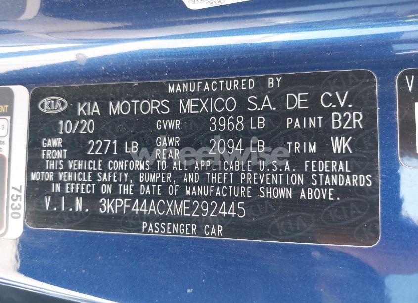 Photo 9 of 2021 Kia Forte GT (VIN 3KPF44ACXME292445)