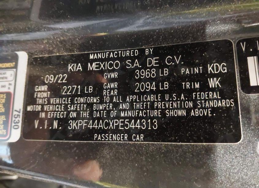 Photo 9 of 2023 Kia Forte GT (VIN 3KPF44ACXPE544313)