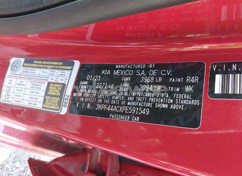 Photo 9 of 2023 Kia Forte GT (VIN 3KPF44ACXPE591549)