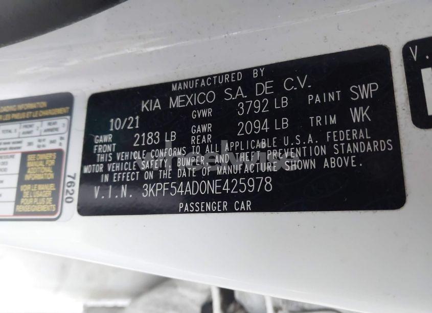 Photo 9 of 2022 Kia Forte GT-LINE (VIN 3KPF54AD0NE425978)