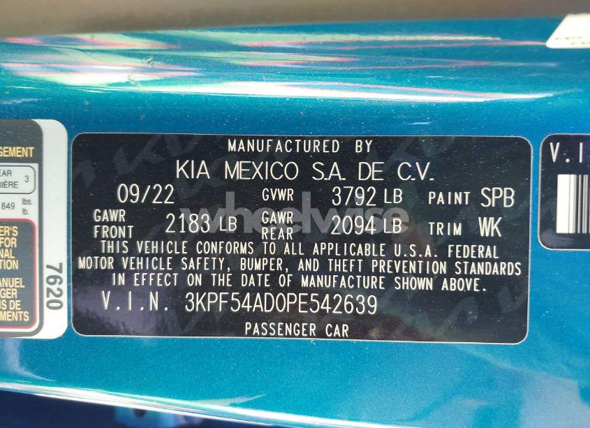 Photo 9 of 2023 Kia Forte GT-LINE (VIN 3KPF54AD0PE542639)