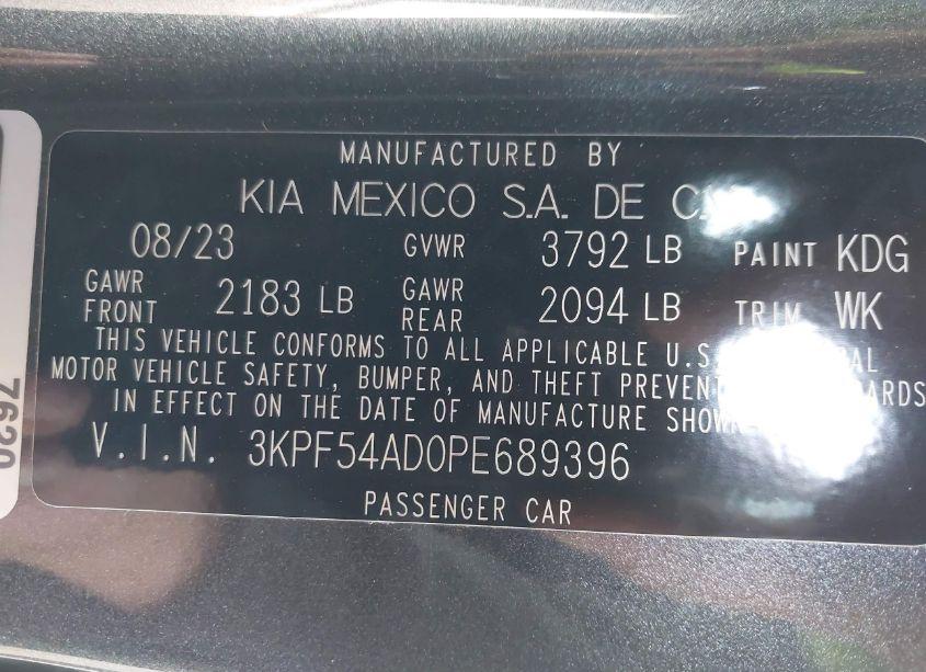 Photo 9 of 2023 Kia Forte GT-LINE (VIN 3KPF54AD0PE689396)