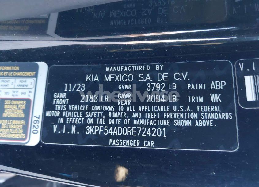 Photo 9 of 2024 Kia Forte GT-LINE (VIN 3KPF54AD0RE724201)