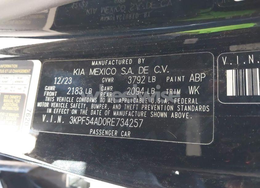 Photo 9 of 2024 Kia Forte GT-LINE (VIN 3KPF54AD0RE734257)