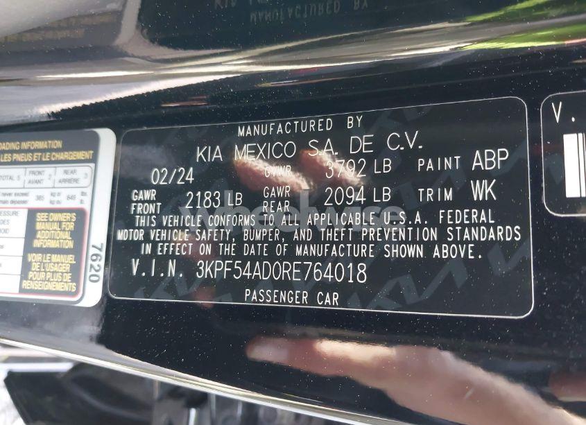 Photo 9 of 2024 Kia Forte GT-LINE (VIN 3KPF54AD0RE764018)