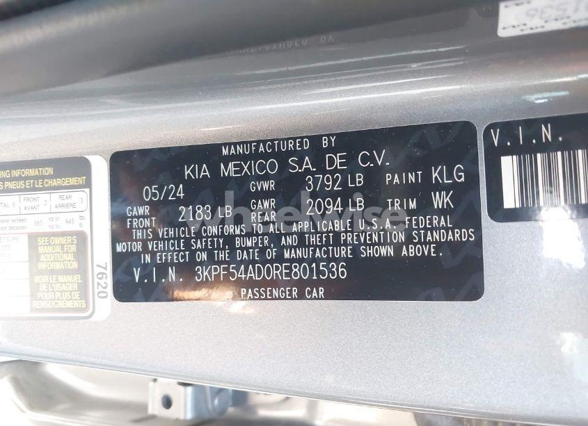 Photo 9 of 2024 Kia Forte GT-LINE (VIN 3KPF54AD0RE801536)