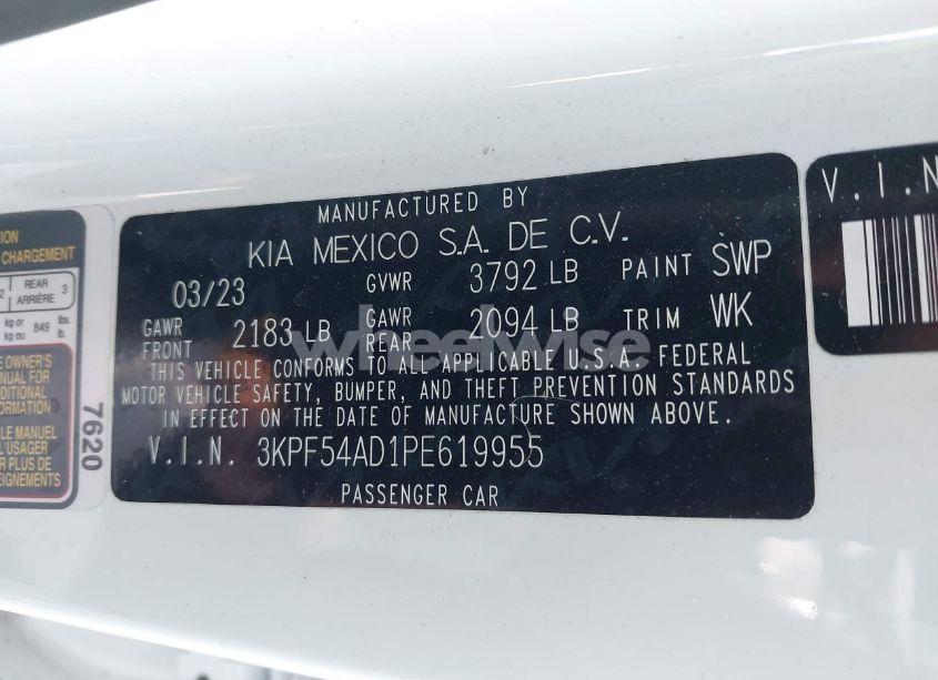 Photo 9 of 2023 Kia Forte GT-LINE (VIN 3KPF54AD1PE619955)