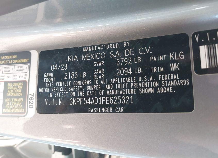 Photo 9 of 2023 Kia Forte GT-LINE (VIN 3KPF54AD1PE625321)